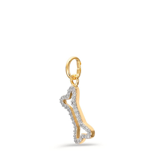 Pendant 9k Yellow Gold Zirconia
