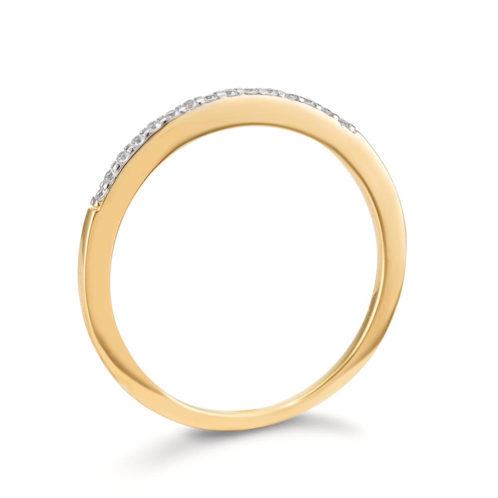 Memory ring 9k Yellow Gold Zirconia 15 Stones