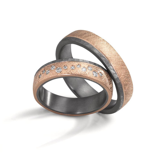 Wedding Ring Tantal 999, 14k Rose Gold