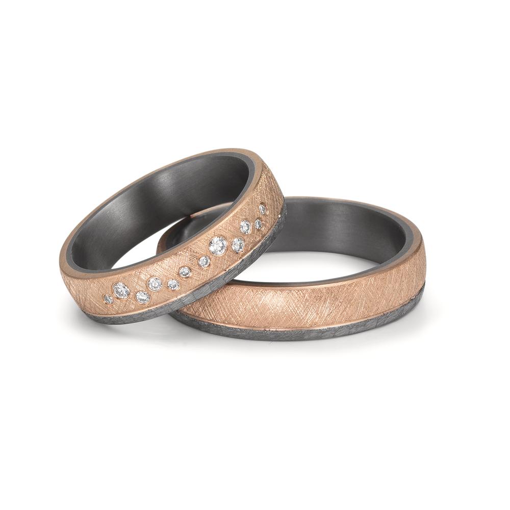 Wedding Ring Tantal 999, 14k Rose Gold