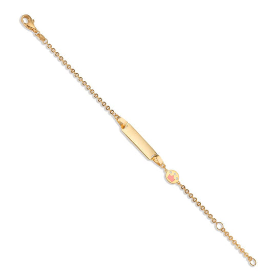 Engravable bracelet 9k Yellow Gold Lacquered Crown 12-14 cm
