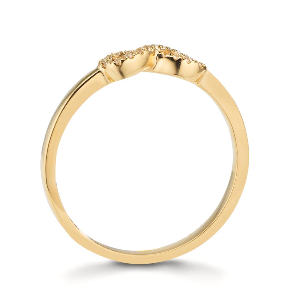 Ring 9k Yellow Gold Zirconia Infinity