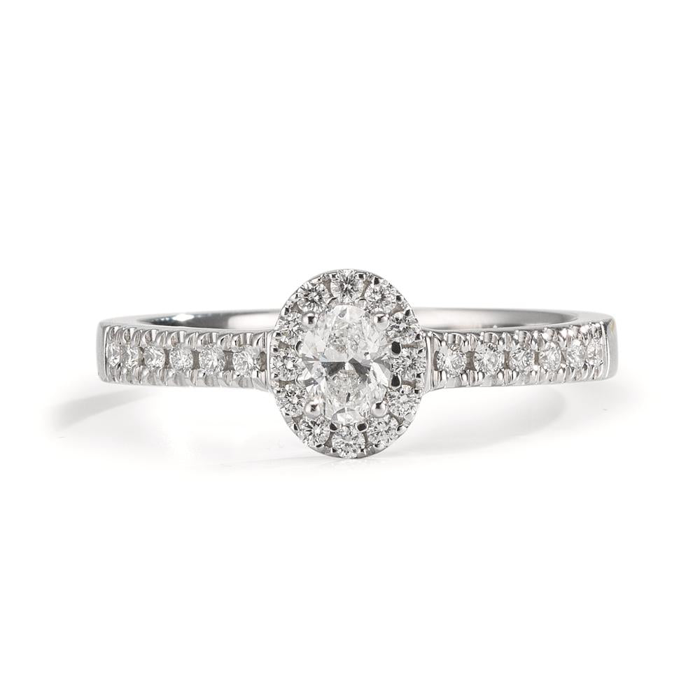 Ring 18k White Gold Diamond 0.37 ct, w-si