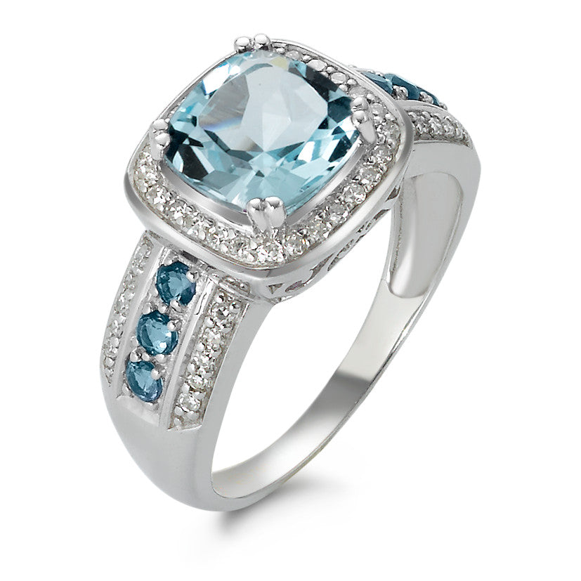 Ring 18k White Gold Topaz 0.23 ct, w-si