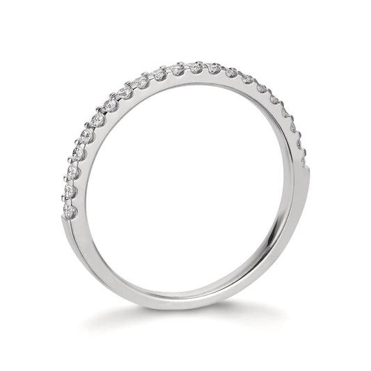 Memory ring 18k White Gold Diamond 0.25 ct, 21 Stones, w-si