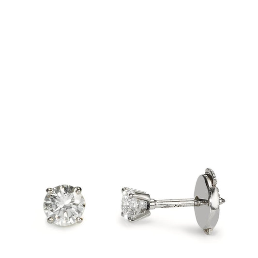 Stud earrings 18k White Gold Diamond 0.40 ct, 2 Stones, w-si