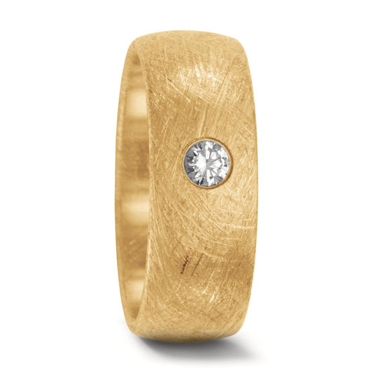 Wedding Ring 18k Yellow Gold Diamond 0.10 ct, w-si