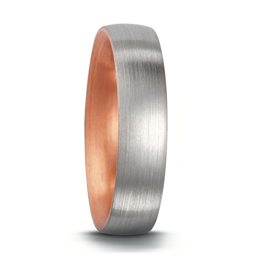 Wedding Ring 18k Red Gold, Platinum 950