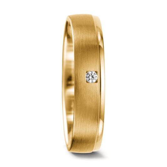 Wedding Ring 18k Yellow Gold Diamond 0.03 ct, tw-vsi