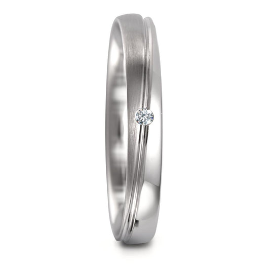Wedding Ring 18k White Gold Diamond 0.02 ct, tw-vsi