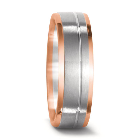 Wedding Ring 18k White Gold, 18k Red Gold