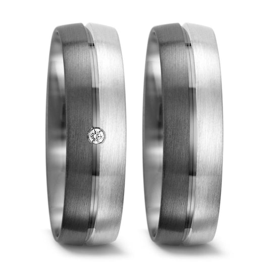 Wedding Ring 9k White Gold, Palladium 500