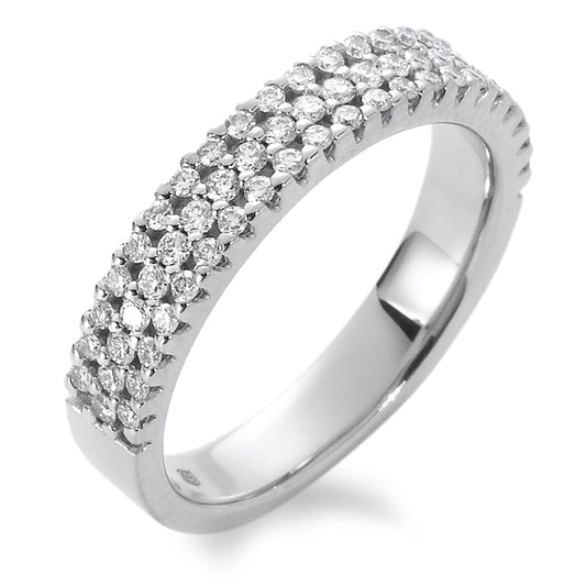 Ring 18k White Gold Diamond White, 0.45 ct, 64 Stones, brilliant, tw-vsi