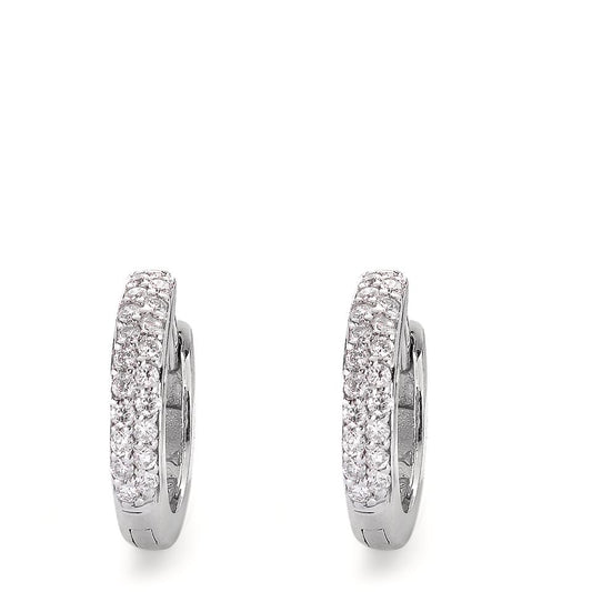Hinged hoop 18k White Gold Diamond 0.24 ct, 38 Stones, si