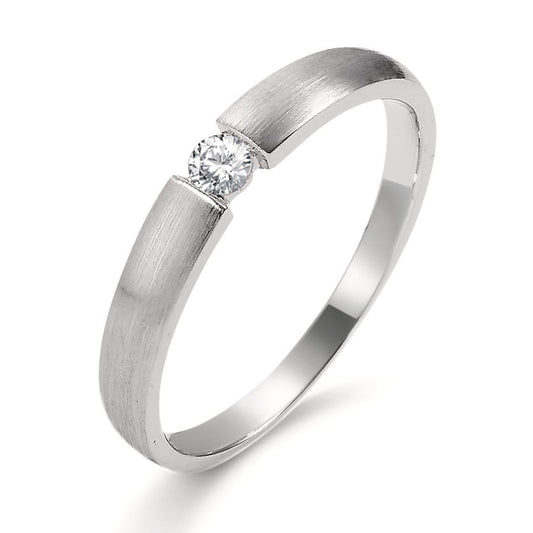 Solitaire ring 18k White Gold Diamond 0.06 ct, w-si