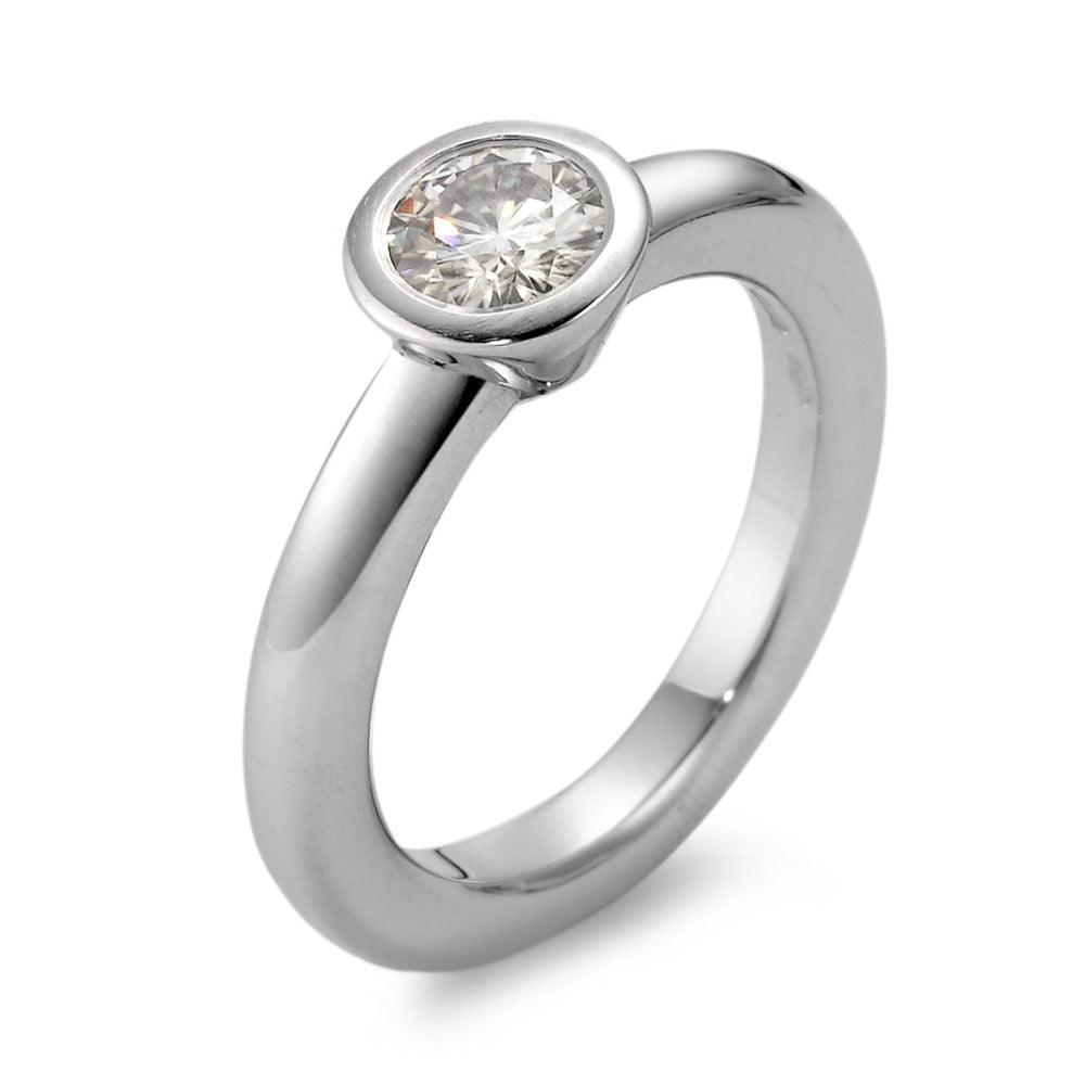 Ring 18k White Gold Moissanite Ø5.5 mm