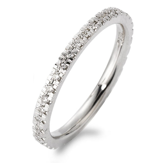 Memory ring 18k White Gold Diamond 0.269 ct, 35 Stones, w-si