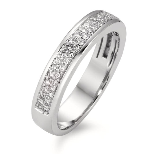 Ring 18k White Gold Diamond White, 0.50 ct, 50 Stones, brilliant, w-si