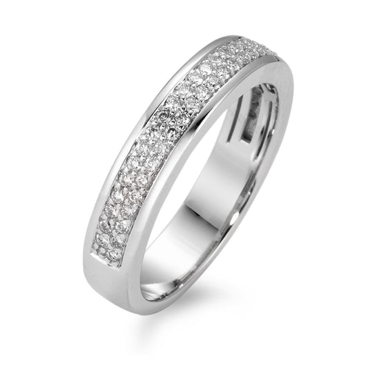 Ring 18k White Gold Diamond White, 0.33 ct, 55 Stones, brilliant, w-si