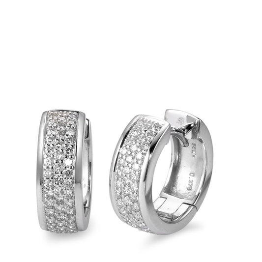 Hinged hoop 18k White Gold Diamond White, 0.75 ct, 94 Stones, brilliant, w-si