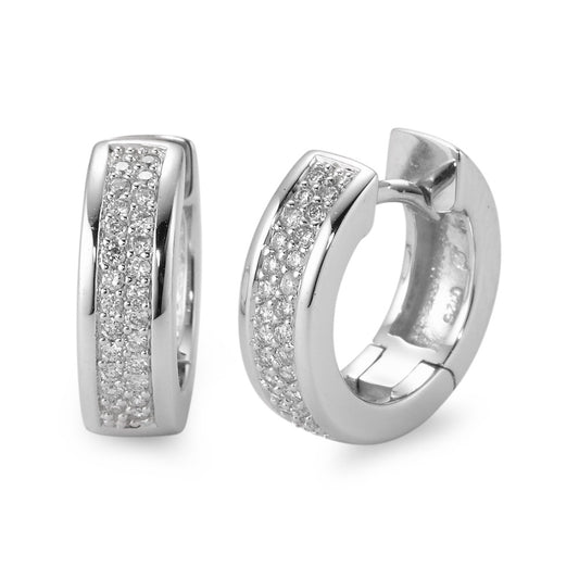 Hinged hoop 18k White Gold Diamond White, 0.25 ct, 50 Stones, brilliant, w-si