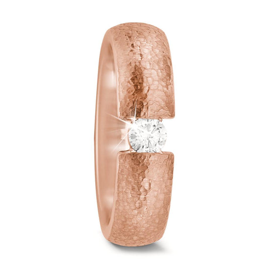Wedding Ring 18k Red Gold Diamond 0.15 ct, w-si