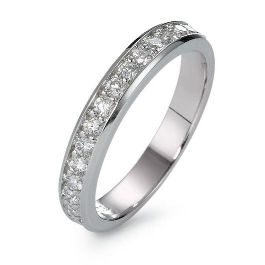 Memory ring 18k White Gold Diamond 0.36 ct, 15 Stones, w-si