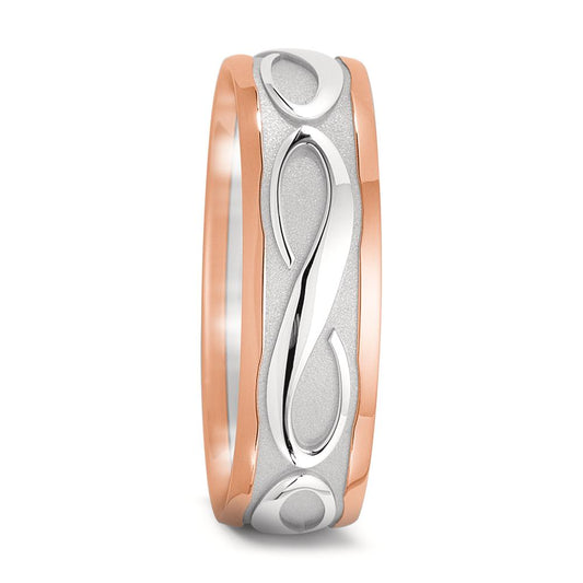 Wedding Ring 18k White Gold, 18k Red Gold Infinity