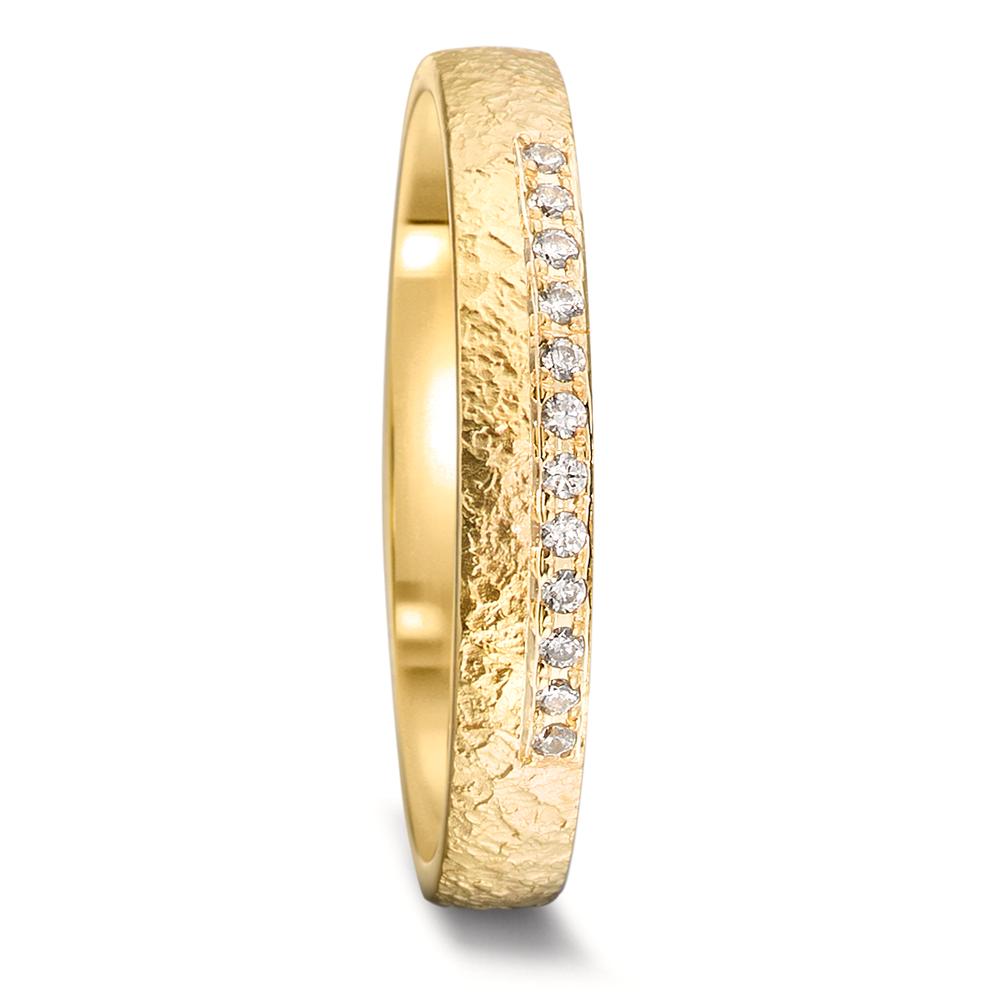 Wedding Ring 18k Yellow Gold Diamond 0.06 ct, tw-vsi