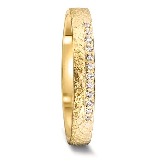 Wedding Ring 18k Yellow Gold Diamond 0.06 ct, tw-vsi
