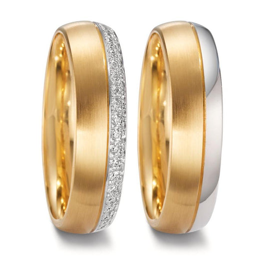 Wedding Ring 18k White Gold, 18k Yellow Gold