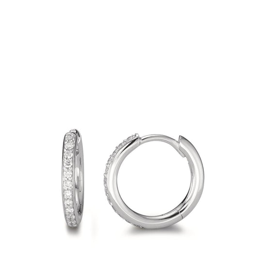 Hinged hoop 18k White Gold Diamond 0.16 ct, 24 Stones, w-si