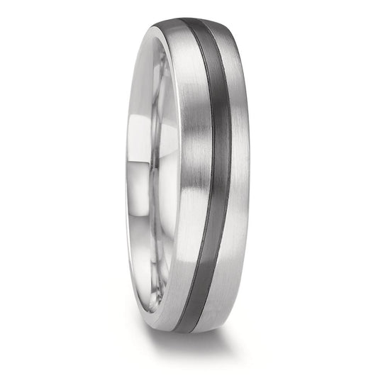 Wedding Ring 14k White Gold, Zirconium