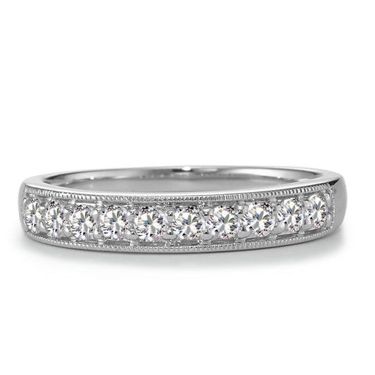 Memory ring 18k White Gold Diamond 0.35 ct, 10 Stones, w-si
