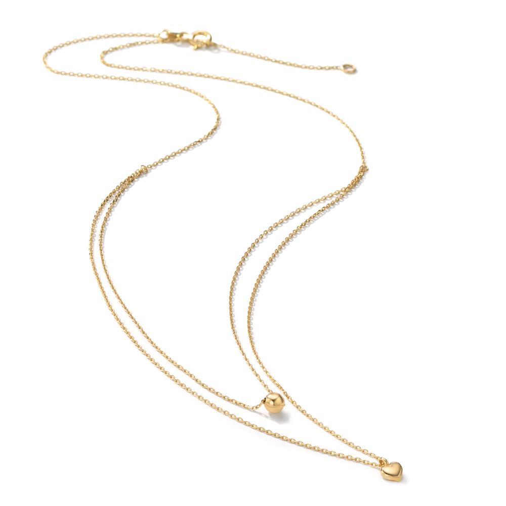 Necklace 14k Yellow Gold Heart 42-45 cm