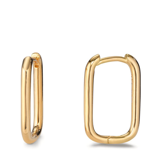 Hinged hoop Silver Yellow Gold plated