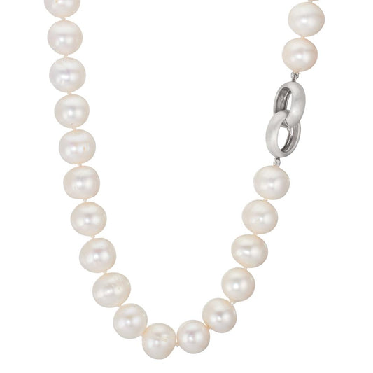 Necklace Silver Freshwater pearl White, 12 mm 50 cm