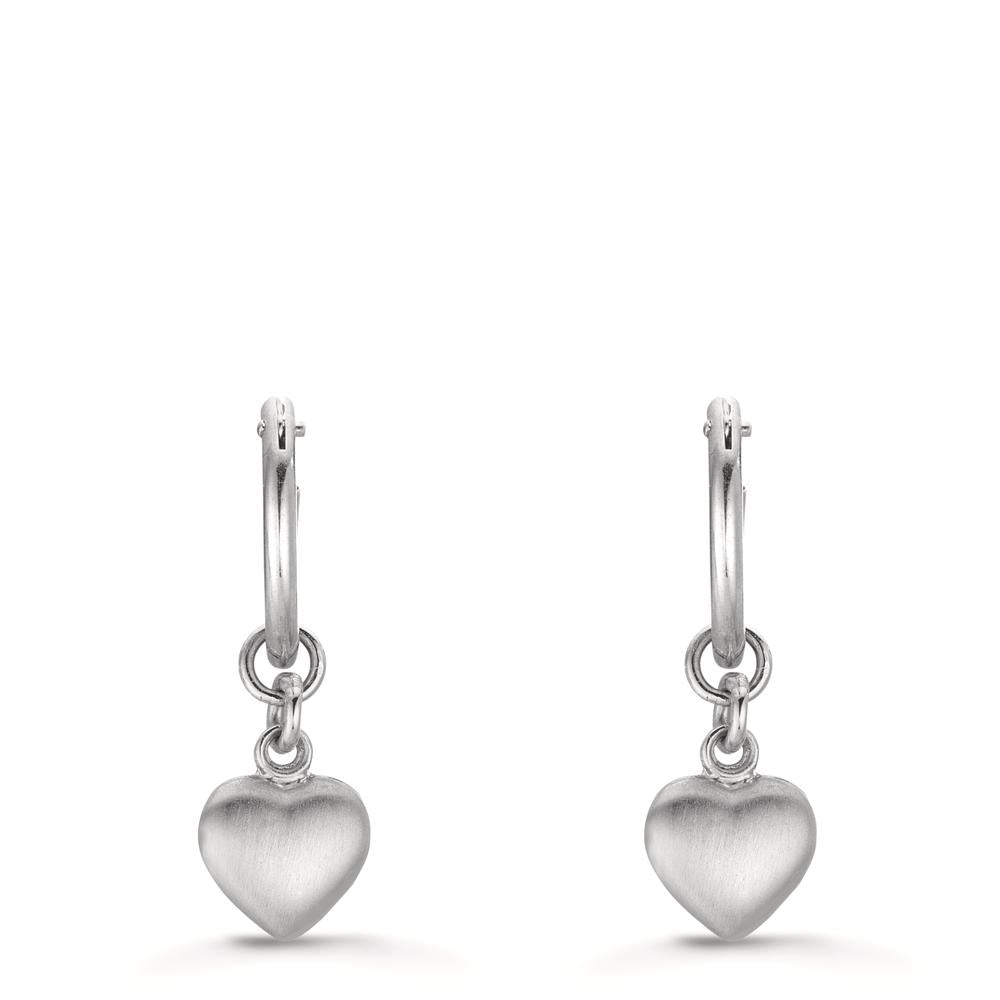 Hoop with pendant Silver Heart