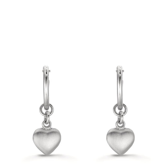 Hoop with pendant Silver Heart