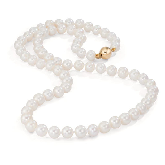 Necklace 18k Yellow Gold Freshwater pearl White 6-7 mm 50 cm