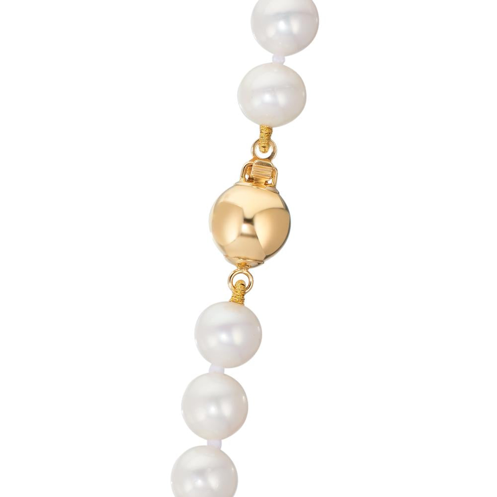 Necklace 18k Yellow Gold Freshwater pearl White 6-7 mm 50 cm