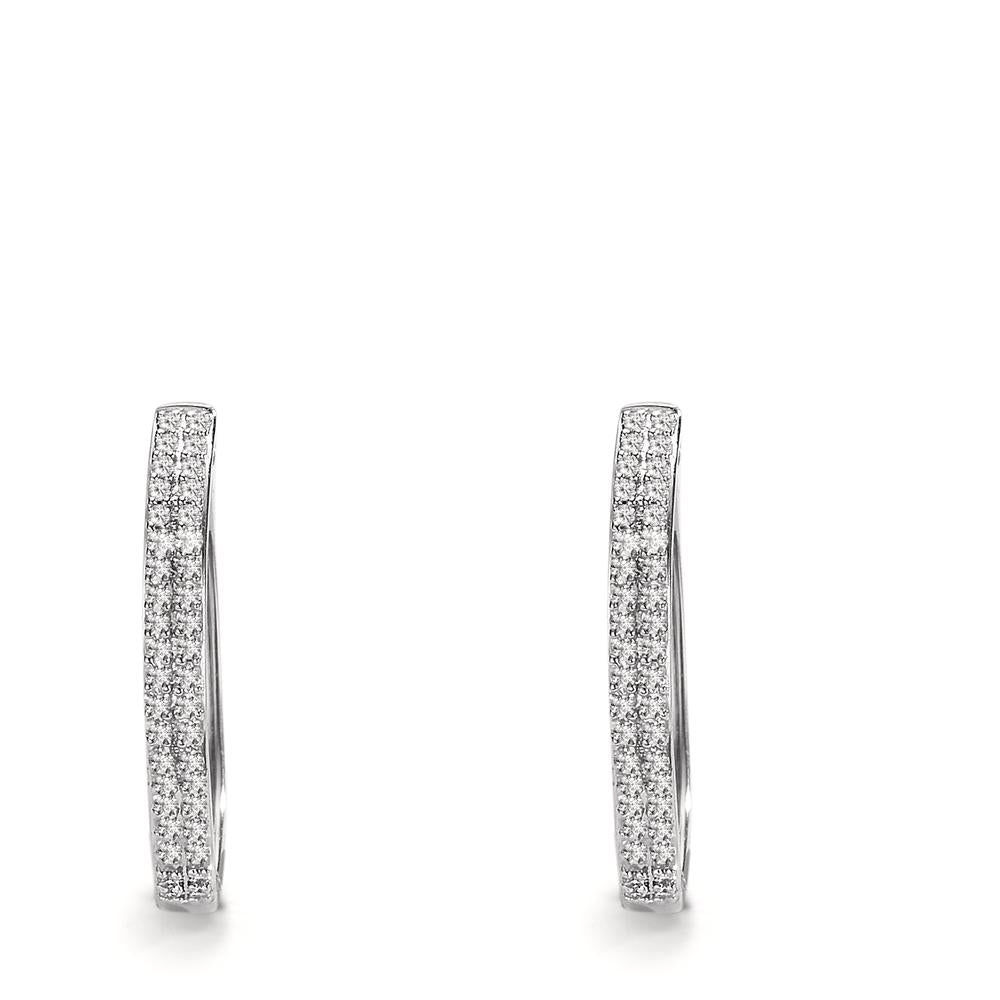 Hinged hoop 18k White Gold Diamond 0.25 ct, 84 Stones, w-si
