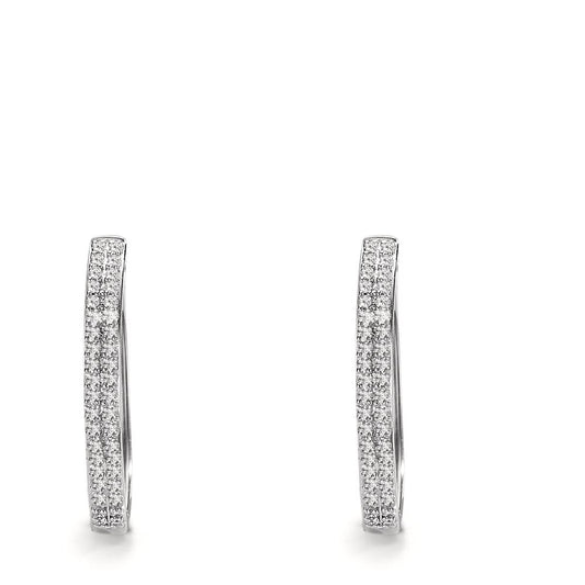 Hinged hoop 18k White Gold Diamond 0.25 ct, 84 Stones, w-si