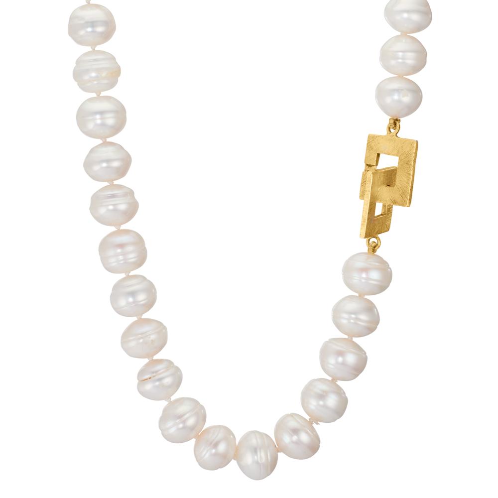 Necklace Silver Freshwater pearl 10-10.5 mm 52 cm