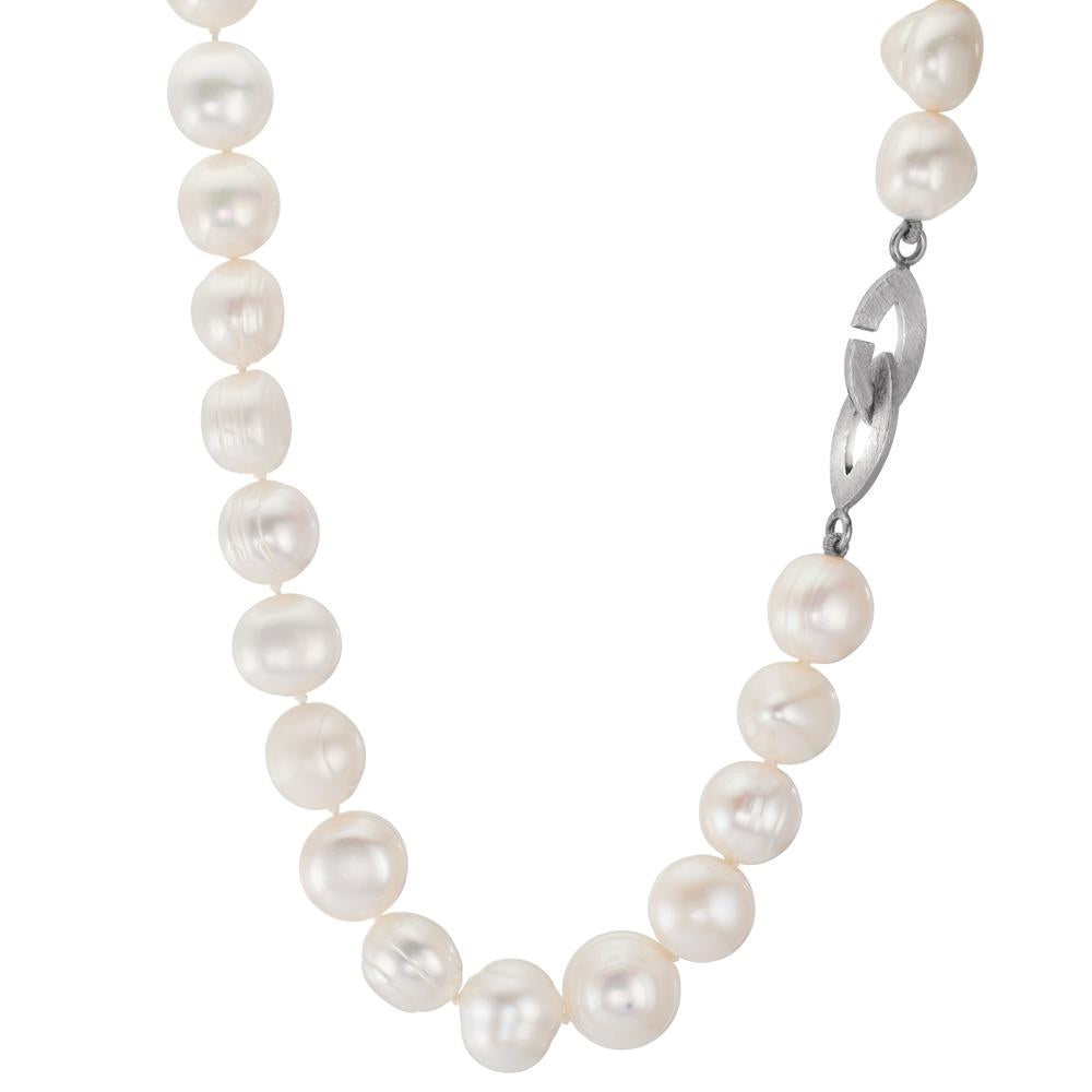 Necklace Silver Freshwater pearl, 10.5 mm 49 cm