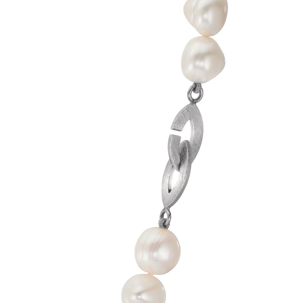 Necklace Silver Freshwater pearl, 10.5 mm 49 cm