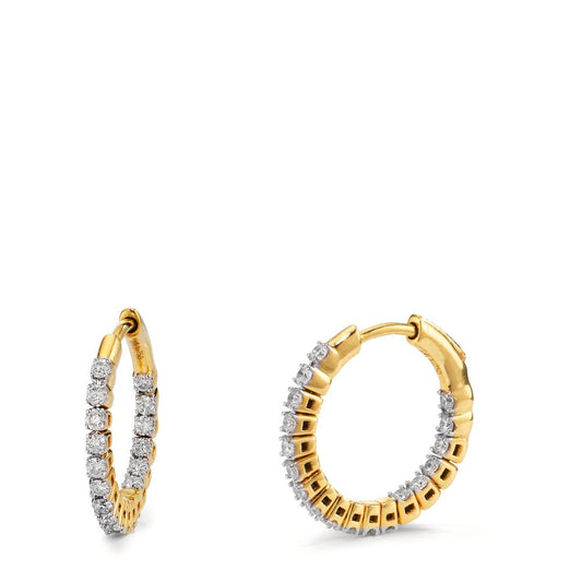 Hinged hoop 18k Yellow Gold Diamond 0.50 ct, 36 Stones, w-si