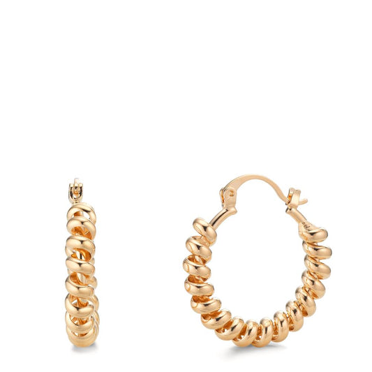Hoop earrings Bronze gold plated 3 microns