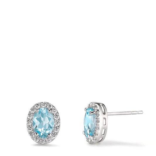 Stud earrings 18k White Gold Zirconia