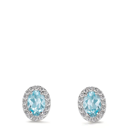 Stud earrings 18k White Gold Zirconia